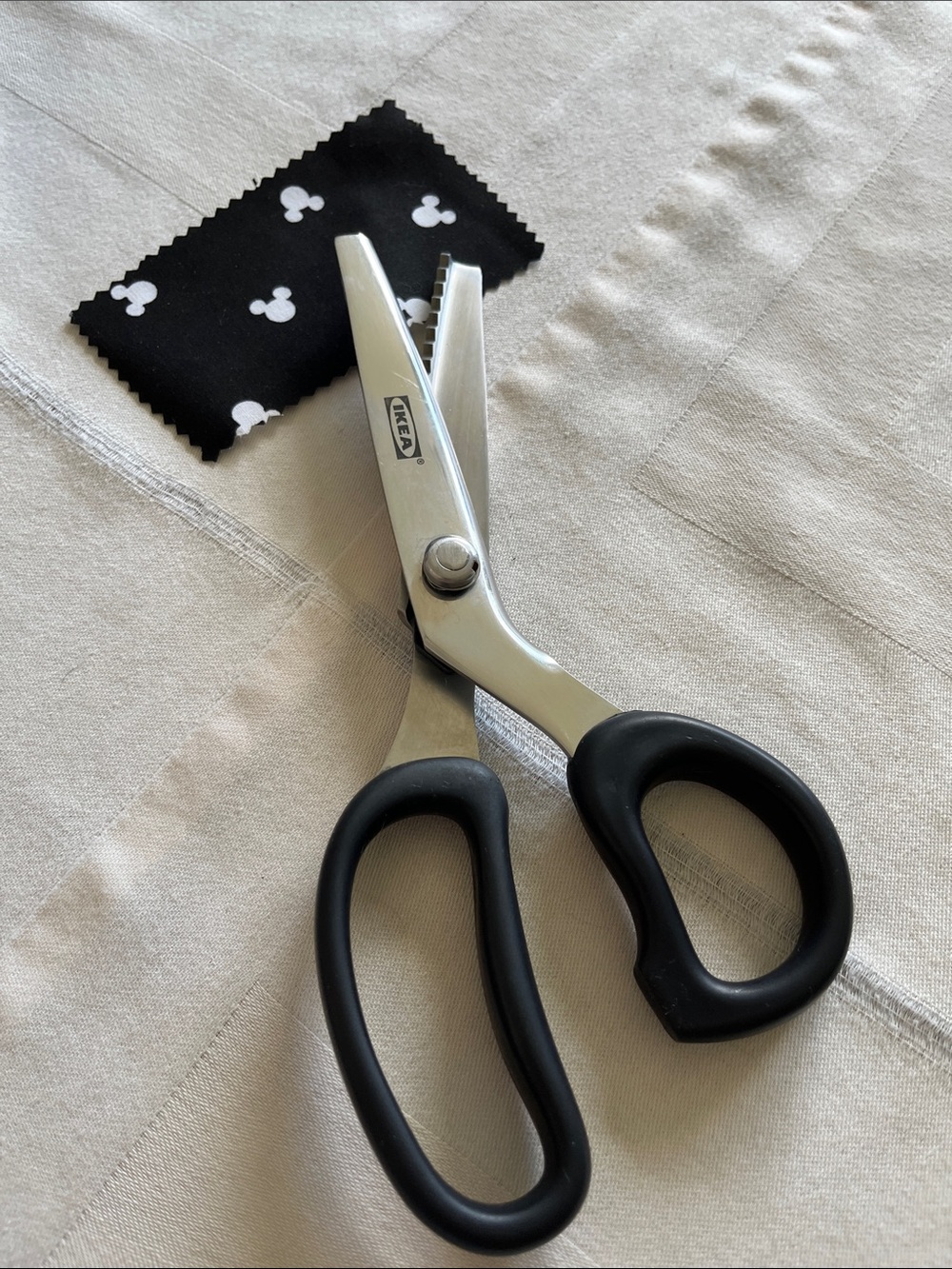 IKEA Black-Handled Pinking Shears Scissors